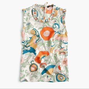 Floral Silk J Crew Top